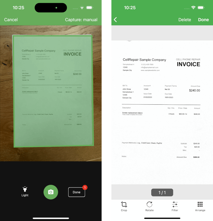 Flutter OCR scanner UI